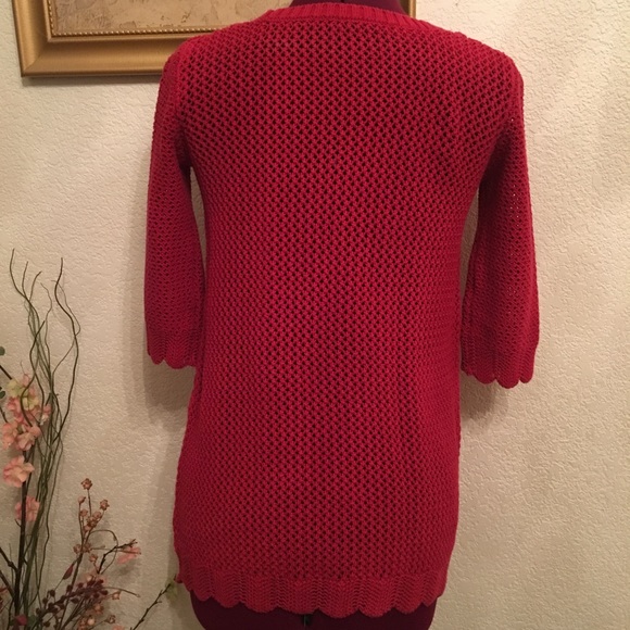 Red knit sweater - Picture 2 of 2